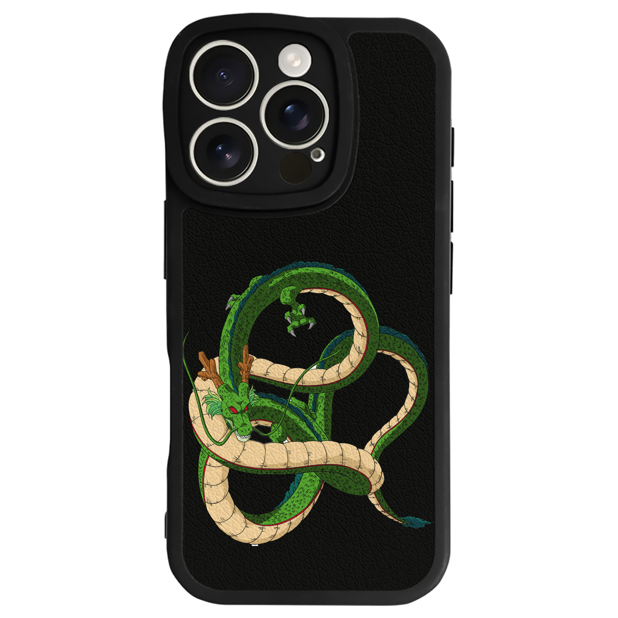 （画像用） ドラゴンボール 神龍 シェンロン DRAGON BALL Shenron 【iPhone 16シリーズ対応】シリコンスマホケース（レザー調） 材質：シリコン